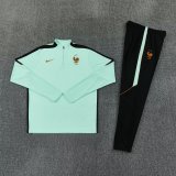 2026/27  France  Light green  Adult long-sleeved, Half Pull , training suit set