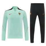 2026/27  France  Light green  Adult long-sleeved, Half Pull , training suit set