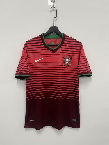 2014 Portugal Home Retro Jerseys Fans Soccer Jersey