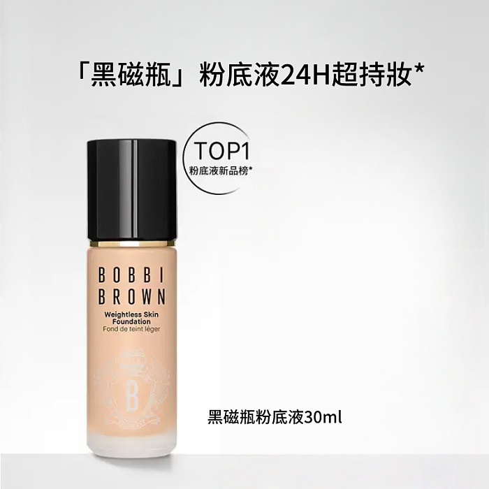 Bobbi Brown 黑磁瓶粉底液 30ml｜24H霧光持久、不暗沉不悶痘 (專業遮瑕/SPF15)