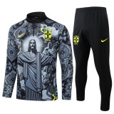 24-25 Brazil High Quality Half Pull Tracksuit