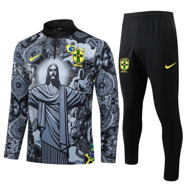 24-25 Brazil High Quality Half Pull Tracksuit