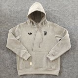 2024 Man Utd Gray Fleece Hoodie