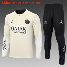 23-24 PSG High Quality Kids Half Pull Tracksuit