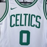 2023 CELTICS TATUM #0 White Top Quality Hot Pressing Kids NBA Jersey