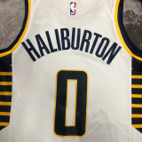 22-23 Indiana Pacers HALIBURTON #0 White Home Top Quality Hot Pressing NBA Jersey