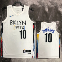 22-23 Nets SIMMONS #10 White City Edition Top Quality Hot Pressing NBA Jersey 22-23 Nets SIMMONS #10 White City Edition Top Quality Hot Pressing NBA Jersey