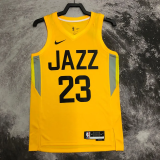 22-23 JAZZ MARKKANEN #23 Yellow Top Quality Hot Pressing NBA Jersey