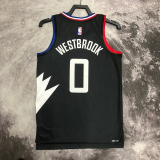 22-23 Clippers WESTBROOk #0 Black Top Quality Hot Pressing NBA Jersey (Trapeze Edition)