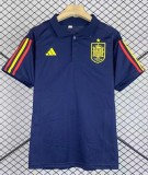 24-25 Spain Royal Blue Polo Short Sleeve