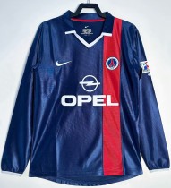2001-2002 PSG Home Long Sleeve Retro Soccer Jersey 2001-2002 PSG Home Long Sleeve Retro Soccer Jersey