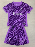 24-25 LIV Purple GoalKeeper Kids Soccer Jersey