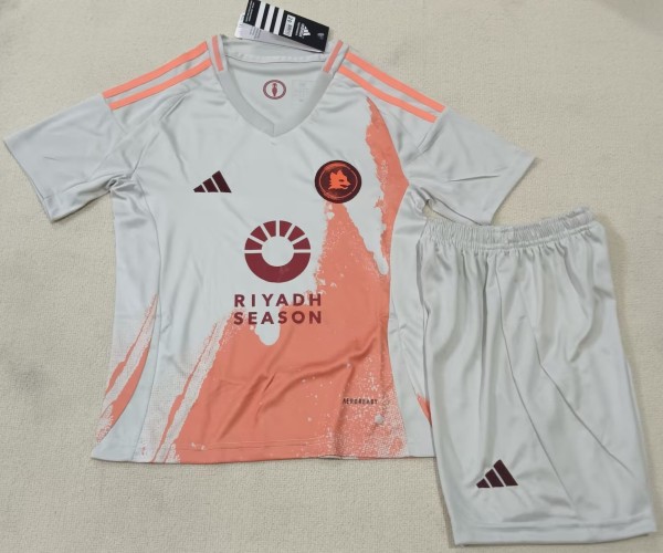 24-25 Roma Away Kids Soccer Jersey