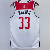 22-23 Wizards KUZMA #33 White Top Quality Hot Pressing NBA Jersey