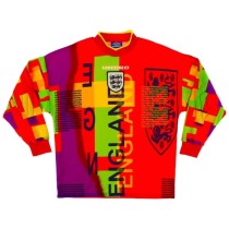 1996 England Goalkeeper Retro Long Sleeve Soccer Jersey