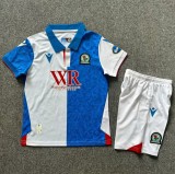 24-25 Blackburn Home Kids Soccer Jersey