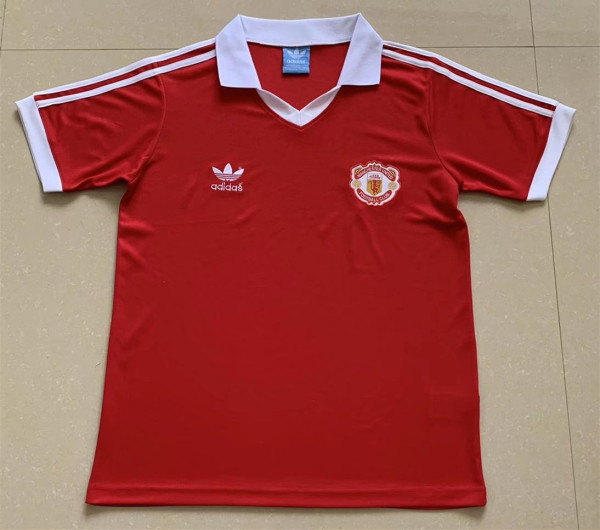 1980 Man Utd Home Retro Soccer Jersey