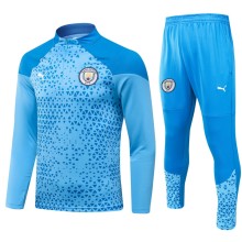 23-24 Man City High Quality Kids Half Pull Tracksuit