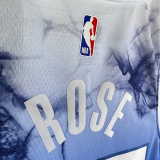 23-24 Timberwolves ROSE #25 Blue City Edition Top Quality Hot Pressing NBA Jersey