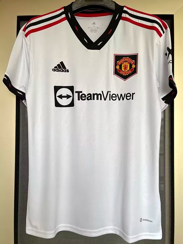 22-23 Man Utd Away White Fans Soccer Jersey