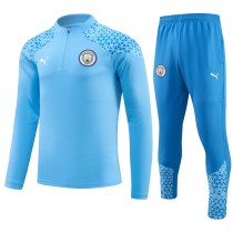 23-24 Man City High Quality Kids Half Pull Tracksuit
