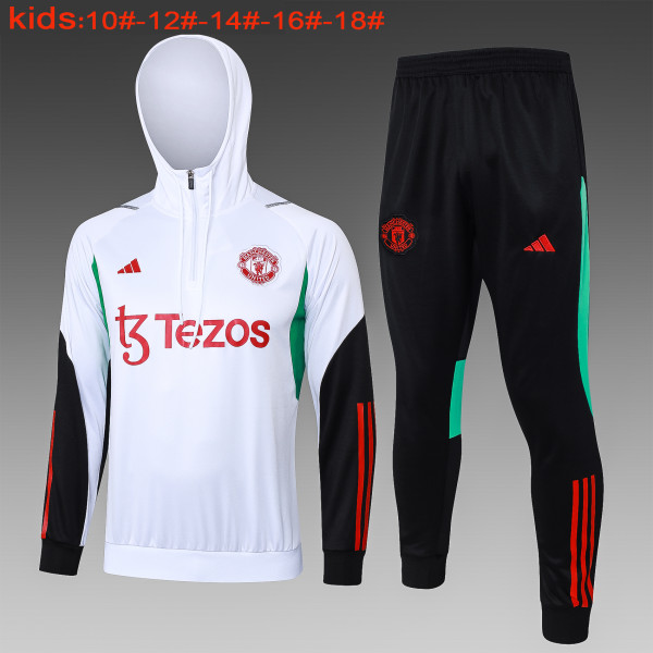 23-24 Man Utd High Quality Kids Hoodie Jacket Tracksuit