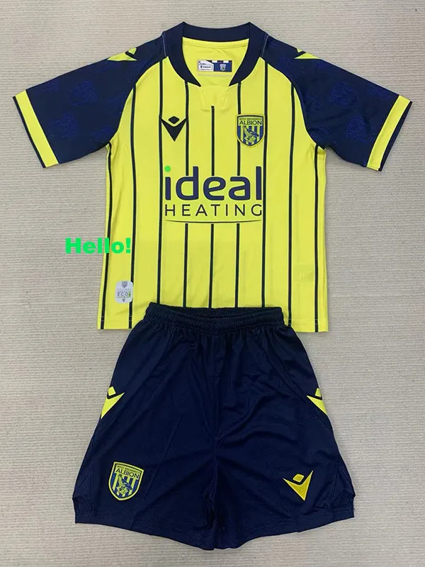 24-25 West Bromwich Away Kids Soccer Jersey