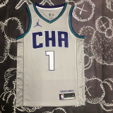 2019 HORNETS BALL #1 Gray Top Quality Hot Pressing NBA Jersey