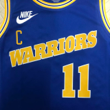 22-23 WARRIORS THOMPSON #11 Blue Top Quality Hot Pressing NBA Jersey (Retro Logo)