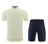 24-25 PSG Beige Training Short Suit (100%Cotton)纯棉