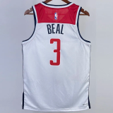 22-23 Wizards BEAL #3 White Top Quality Hot Pressing NBA Jersey