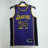 22-23 LAKERS BRYANT #24 Purple Top Quality Hot Pressing NBA Jersey (Trapeze Edition)