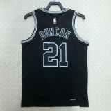 22-23 SA Spurs DUNCAN #21 Black Top Quality Hot Pressing NBA Jersey (Retro Logo)