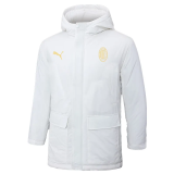 24-25 ACM White Hooded Windbreaker Fabric Cotton Coat (黄标)