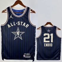 23-24 ALL-STAR ENBIID #21 Blue Top Quality Hot Pressing NBA Jersey 23-24 ALL-STAR ENBIID #21 Blue Top Quality Hot Pressing NBA Jersey