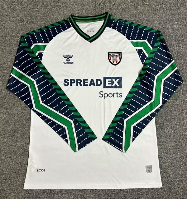 24-25 Sunderland Away Long sleeves Fans Soccer Jersey