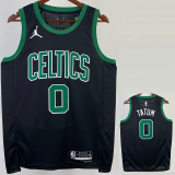 22-23 CELTICS TATUM #0 Black Top Quality Hot Pressing NBA Jersey (Trapeze Edition)