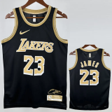22-23 LAKERS JAMES #23 Black Glory Edition Top Quality Hot Pressing NBA Jersey