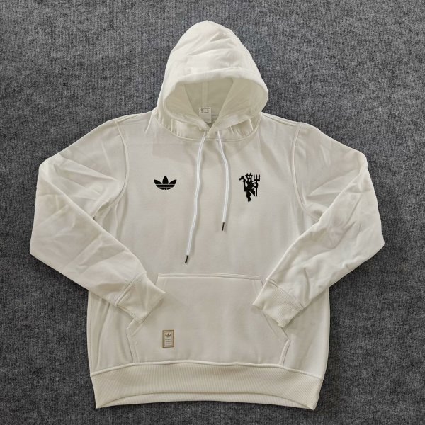 2024 Man Utd White Fleece Hoodie