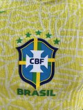 2024 Brazil Home Long sleeves Player Version Soccer Jersey