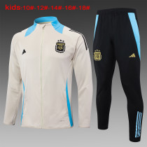 24-25 Argentina High Quality Kids Jacket Tracksuit