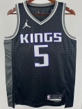 22-23 Kings FOX #5 Black Top Quality Hot Pressing NBA Jersey (Trapeze Edition)