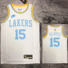 22-23 LAKERS REAVES #15 White Retro Top Quality Hot Pressing NBA Jersey