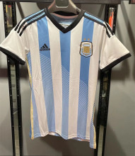 2014 Argentina Home Retro Player Version Soccer Jersey