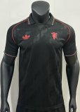 24-25 Man Utd Black Retro Edition Polo Short Sleeve