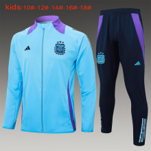 24-25 Argentina High Quality Kids Jacket Tracksuit
