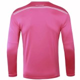 2014-2015 RMA Away Pink Long Sleeve Retro Soccer Jersey