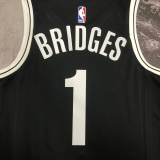 22-23 NETS BRIDGES #1 Black Top Quality Hot Pressing NBA Jersey
