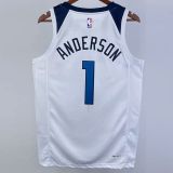 22-23 Timberwolves ANDERSON #1 White Top Quality Hot Pressing NBA Jersey