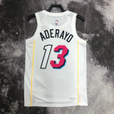 22-23 HEAT ADERAYO #13 White City Edition Top Quality Hot Pressing NBA Jersey
